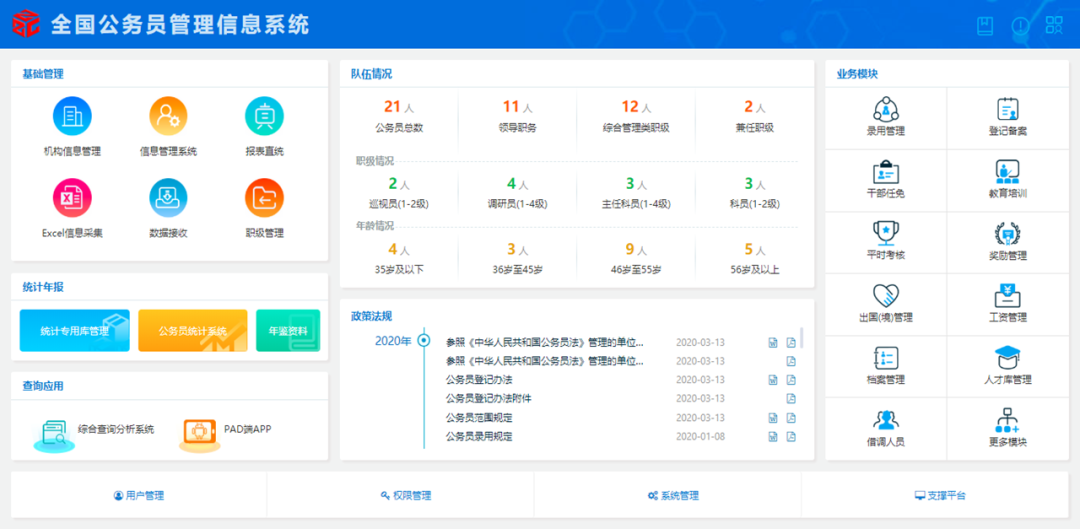 全国组织人事信息综合管理平台应用案例